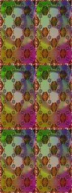 Kahverengi ve yeşil renkli çiçekler. Kusursuz çiçek deseni duvar kâğıdı olarak kullanılabilir. Raster illüstrasyonu.