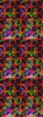 Kahverengi ve siyah renkli çiçekler. Çiçek süslemeli çizim deseni. Raster illüstrasyonu.