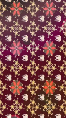 Çiçekler suluboya tarzında kahverengi renkte. Kahverengi renkte çiçekler olan çiçek deseni çiz.