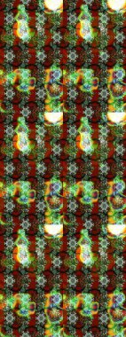 Suluboya çizim kalıbı. Çiçekler suluboya tarzında yeşil ve kahverengi renklerde. Çiçek izi.