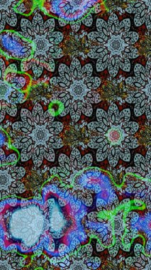 Hediye ambalaj kağıdı, tebrik kartları, posterler ve pankart tasarımı. Raster düz çiçek çizim deseni. Mavi ve siyah renkte çiçekler.