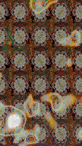 Düz Çiçek Elementleri Tasarımı. Raster Illustrasyon 'daki Çiçek Deseni' nin son moda çizimi. Güzel kumaş deseni. Renkli Yaz Teması çizim şablonu.