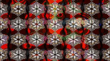 Küçük çiçekteki sevimli çiçek deseni. Raster illüstrasyonu. Çizim.