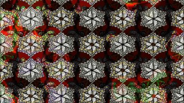 Hediye ambalaj kağıdı, tebrik kartları, posterler ve pankart tasarımı. Siyah ve gri renkli çiçekler. Raster düz çiçek çizim deseni.