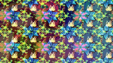 Tekstil ya da kitap kapakları, imalat, duvar kağıtları, baskı, hediye paketi ve yapıştırma kitabı için çiçeksiz arka plan. Küçük çaplı çiçeklerdeki basit şirin desenler. Raster illüstrasyonu.