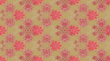 Tarafsız ve pembe renklerde güzel bir tekstil. Çiçeklerle suluboya desenli çiçek deseni. Raster illüstrasyonu.