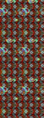 Raster illüstrasyonu. Kahverengi ve kırmızı renkte çiçekler. Çizim çiçek deseni duvar kağıdı için kullanılabilir.