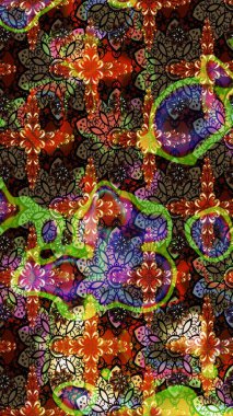 Anti-stres için soyut örnek sayfası. Kahverengi ve siyah renklerde. Raster illüstrasyonu.