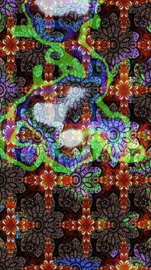 Renkli Bahar Teması eskiz kalıbı. Düz Çiçek Elementleri Tasarımı. Kahverengi ve siyah renkli çiçekler. Raster illüstrasyonunda çiçek deseni çizimi.