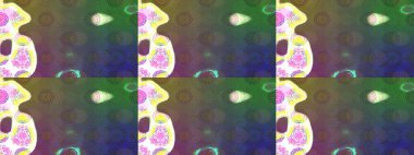 Şirin çiçek elementleri. Raster illüstrasyonu. Yeşil ve kahverengi renkli çiçekler. Çizim.