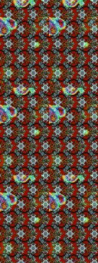 Raster illüstrasyonu. Kahverengi ve kırmızı renkte çiçekler. Çizim çiçek deseni duvar kağıdı için kullanılabilir.