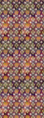 -Kahverengi ve bej çiçekler. Doğa. Raster deseni. Çiçek kolajı. Çiçek arkaplan. Küçük çiçekte güzel bir desen var. Çiçek bileşimi.