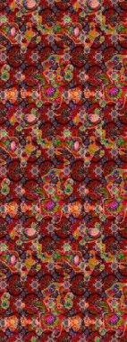 Güzel karalamalı çiçek desenli çizim. Küçük çiçekteki sevimli çiçek deseni. Raster illüstrasyonu. Güzel kumaş deseni.