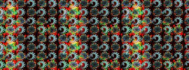 Çizim çiçek deseni duvar kağıdı, web sitesi arka planı, ambalaj kağıdı, davetiye, broşür, afiş veya web sitesi için kullanılabilir. Parlak elementlerin. El çizimi Raster illüstrasyonu.