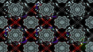 Soyut etnik raster çizim kalıbı. Kabile sanatı boho baskısı, klasik çiçek arkaplanı. Arkaplan dokusu, duvar kağıdı, siyah renkli çiçek teması.