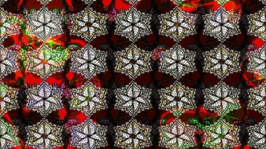 Çiçek arkaplan. Siyah ve kahverengi renkli şirin tekstil tarzında. Çiçek duvar kâğıdı. Renkli çizim kalıbı. Raster illüstrasyonu.