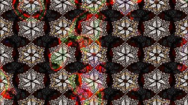 Sevimli çiçek raster deseni. Düz Çiçek Elementleri Tasarımı. Renkli Yaz Temalı eskiz kalıbı. Siyah ve kahverengi renkte çiçekler.