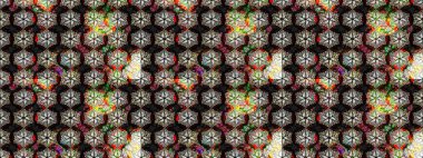 Küçük çiçekli şirin bir desen. Çiçek ve yapraklı çiçek deseni. Raster illüstrasyonu.