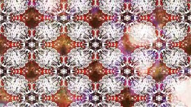 Renkli unsurlarla hareketli arka plan görüntüleri. Çiçekler. Eski model. Bayrak tarzı. Video kaydı. Şablon. Döngü. Kusursuz.. 