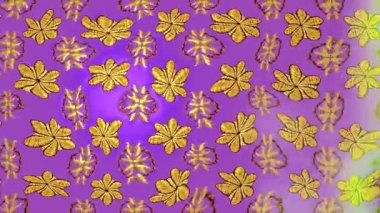 Renkli unsurlarla hareketli arka plan görüntüleri. Çiçekler. Eski model. Bayrak tarzı. Video kaydı. Şablon. Döngü. Kusursuz.. 