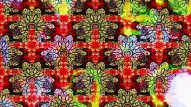 Renkli unsurlarla hareketli arka plan görüntüleri. Çiçekler. Eski model. Bayrak tarzı. Video kaydı. Şablon. Döngü. Kusursuz.. 