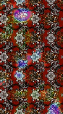 Raster stili kumaş deseni. Çiçekler suluboya çizim deseni.