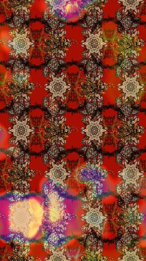 Raster resim. Çiçek desenli çiçek ve yaprakları ile. Sevimli küçük çiçek desenle.