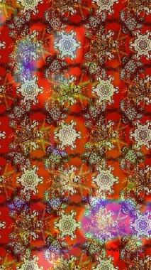 Küçük çiçekteki sevimli çiçek deseni. Güzel karalamalı çiçek desenli çizim. Güzel kumaş deseni. Raster illüstrasyonu.