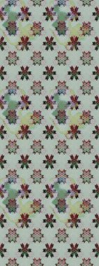 Raster resim. Güzel kumaş deseni. Doodle çiçekler ve dalları, otlar ve çiçekler. Elle çizilmiş.