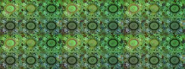 Gömlek baskısı için çiçek boyası. Yeşil ve gri renkli çiçekler. Çiçek eskiz kalıbı geçmişi.