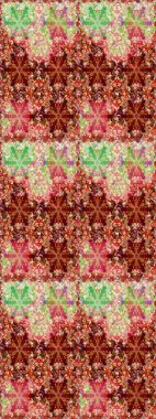 Kusursuz altın desen. Raster oryantal süs. Kırmızı ve bej renklerde altın elementlerle kusursuz desen.