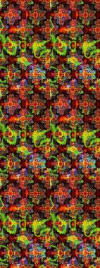 Çizim çiçek deseni duvar kâğıdı olarak kullanılabilir. Siyah ve kahverengi renkte çiçekler. Raster illüstrasyonu.