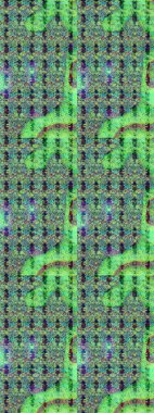 Motley illüstrasyonu. Küçük renkli çiçekler. Yeşil ve mavi çiçekli bahar çiçekleri. Moda baskıları için zarif bir şablon. Küçük çiçekte şirin desenler.