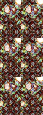 Küçük çiçekte güzel bir desen. Çiçekli bahar çiçekleri. Küçük renkli çiçekler. Moda baskıları için zarif bir şablon. Motley illüstrasyonu.