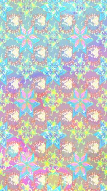 Güzel kumaş deseni. Raster illüstrasyonu. Bahar çiçekli güzel bir çiçek deseni..