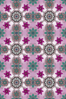 Tarafsız, mavi ve kırmızı renklerde çiçeksiz. Şatafatlı bahar bahçesi dokusu. Tarafsız, mavi ve kırmızı renkte çiçekler. Çiçek deseni.