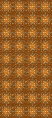 Raster illüstrasyonu. Raster altın desen. Kusursuz altın desenli bukleler. Doğu tarzı arabesk. Altın elementli turuncu ve kahverengi renkler.