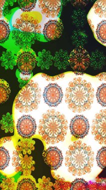 Raster illüstrasyonu. Düz Çiçek Elementleri Tasarımı. Renkli Bahar Teması eskiz kalıbı. Çiçekli çiçek deseni, suluboya. Gri ve bej renkli çiçekler.