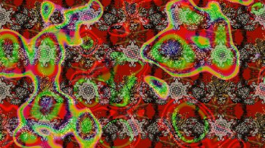 Kırmızı ve kahverengi renkte çiçekler. Renkli bahar temalı eskiz kalıbı. Çiçekli çiçek deseni, suluboya. Düz Çiçek Elementleri Tasarım Raster illüstrasyonu.