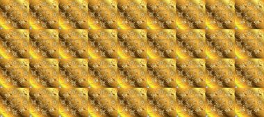 Kusursuz desenli altın elementler. Raster illüstrasyonu. Altın şablon. Klasik çiçek dokusu. Sarı, kahverengi ve bej renklerin kraliyet retro 'su. Kart, duvar kağıdı, ambalaj, tekstil için klasik tasarım.