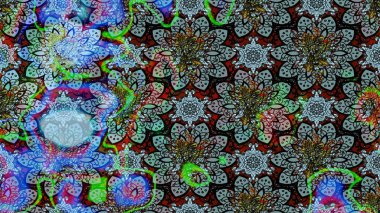 Çiçek deseni duvar kağıdı, desen dolguları ve web sayfası arka planı için kullanılabilir. Şekil verilmiş çiçeklerle eskiz deseni. Süslü zentangle çizim dokusu, soyut çiçeklerle süslenmiş..