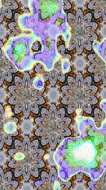 Hint çiçek liyada madalyon deseni. Etnik Mandala süsü. Tekstil, tebrik kartı, boyama kitabı, telefon kılıfı baskı için kullanılabilir. Raster Kına dövme tarzı.