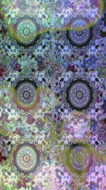 Raster oryantal süs. Tarafsız ve gri renklerdeki altın desenli altın elementler. Kusursuz altın desen.