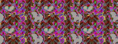 Raster illüstrasyonu. Anti-stres için soyut örnek sayfası. Gri ve kahverengi renklerde.