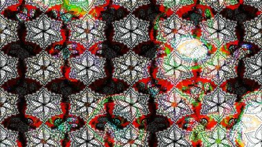 Yaprak ve çiçek suluboya resmi, siyah ve nötr renkler üzerine eskiz deseni. Yumuşak, bahar çiçekleri siyah ve nötr renklerde. Raster illüstrasyonu.