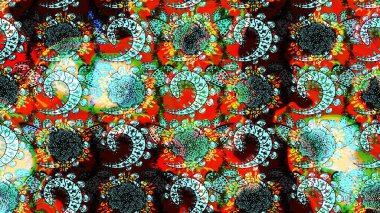 Mavi ve siyah renkler üzerine çiçek desenli eskiz, el yapımı papatyalar, papatyalar. Tekrarlayan çiçek arkaplanı, zarif mavi ve siyah çiçekler duvar kağıdı.