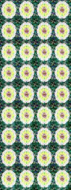 Küçük çiçekteki sevimli çiçek deseni. Varicologreen ve nötr raster çizimi. Birçok yeşil ve nötr soyut çiçekli tropikal çizim deseni.