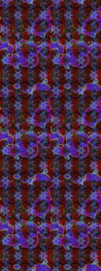 Raster illüstrasyonu. Raster illüstrasyonu. Eskiz tarzı kahverengi ve mor renklerde. Şirin karalamalı çiçek desenli çizim. El yapımı çiçek ve bitki koleksiyonu.