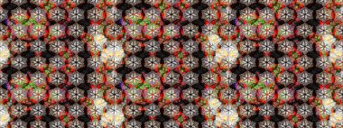 Raster çiçek desenli çiçek deseni, yapraklar, dekoratif elementler, sıçrama, lekeler, el çizimi kontur çizgileri ve Doodle çizim stili, grafik raster çizim çizimi.