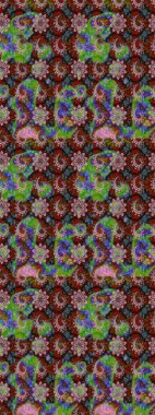 Nazik, sevimli çiçek arkaplanı. Çiçekli karalama şeklinde Raster çiçek deseni. Yeşil ve kahverengi renkte çiçekler.